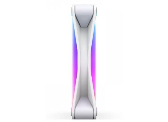 NZXT F120 RGB DUO 3IN1(White) PWM Airflow Fans & Controller, Fluid Dynamic Bearing (FDB) For Quiet & Cool Operations, Elegant Frame Design & Anti-Vibration Rubber Corners