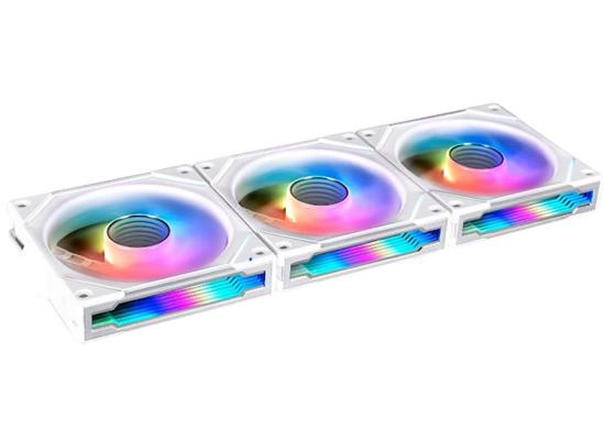 Lian Li UNI FAN SL-INFINITY SL-INF120 Kit 3 Packs (White) 2nd Gen Of UNI FAN SL W/ Controller (ARGB 120mm LED PWM Daisy-Chain)