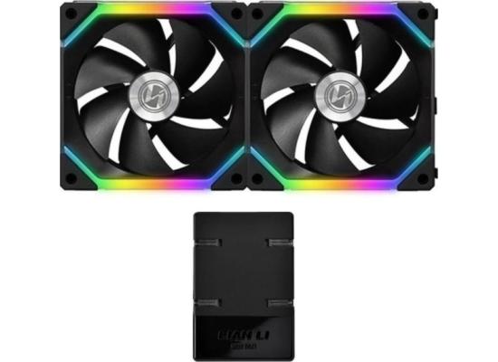 Lian Li UNI Fan SL140 Kit 2 Packs Black W/ Controller (ARGB 140mm LED PWM Daisy-Chain)