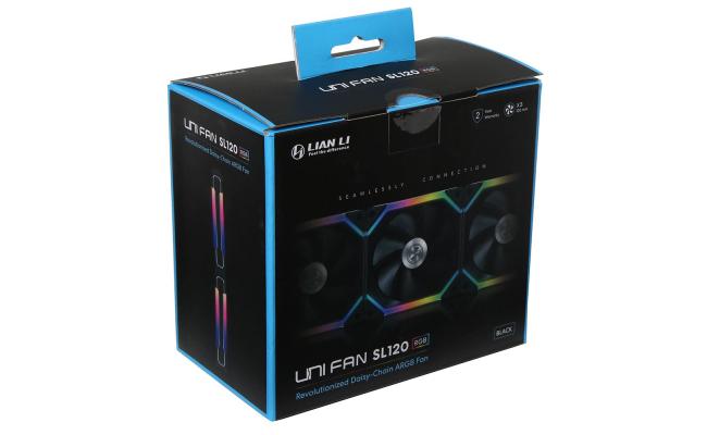 Lian Li UNI Fan SL120 Kit 3 Packs Black W/ Controller (ARGB 120mm LED PWM Daisy-Chain)