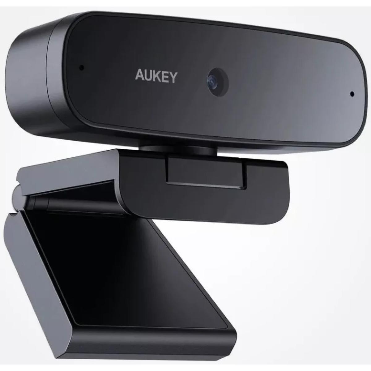 AUKEY 1080p Full HD Webcam, High Image Quality For Video Calling, Recording & Gaming, 1080@30Fps, 2-megapixel, Plug & Play w/ Dual Stereo Mics & Noise Reduction Microphones
