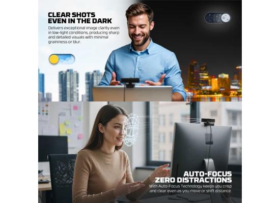 Fantech Luminous C50 Quad High-Definition Webcam 2K Quad-HD Support 60 FPS & 3D Noise Cancelling Mic