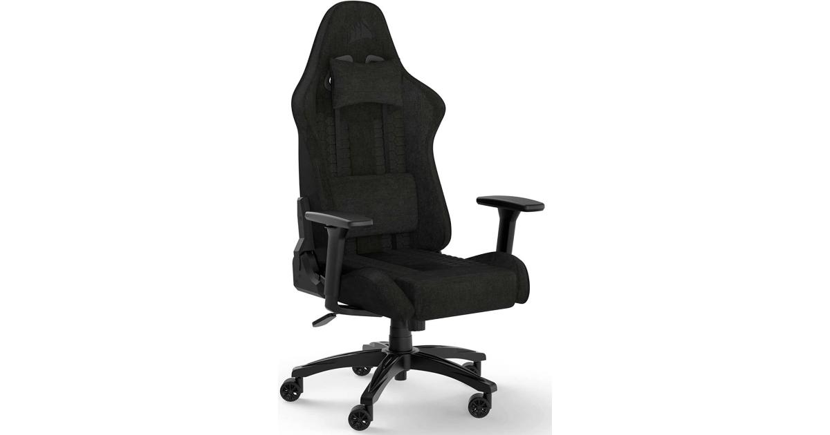 CORSAIR TC100 RELAXED Fabric Gaming Chair Relaxed Seat Style, High ...