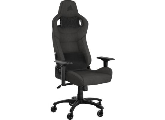 CORSAIR T3 RUSH Fabric Gaming Chair (2023) Racing Seat Style, Cold Foam, Breathable & Soft Cloth, Solid Steel Frame, 4D Armrests, Neck Cushion & Memory Foam Lumbar, Up To 100mm Height Range, Up To 120KG Weight, 90-160° Recline - Charcoal