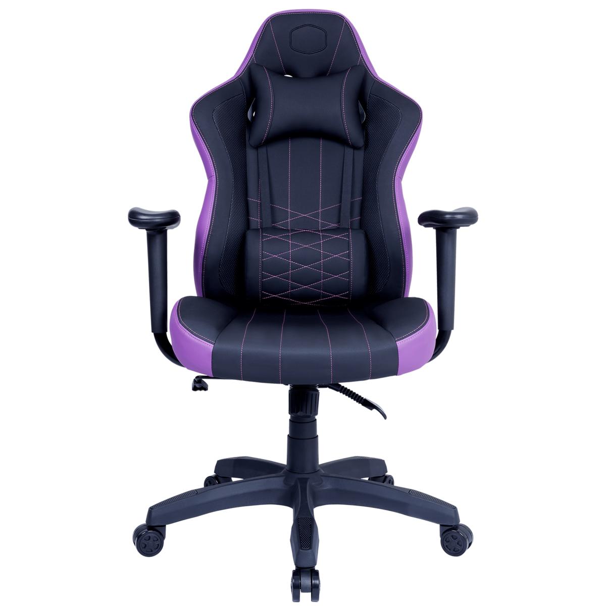 Cooler Master Caliber E1 Gaming Chair (Purple), Plywood Frame, High Density Foam & PU, Fixed Armrest, Up To 135° Recline & 120KG Max Weight Load