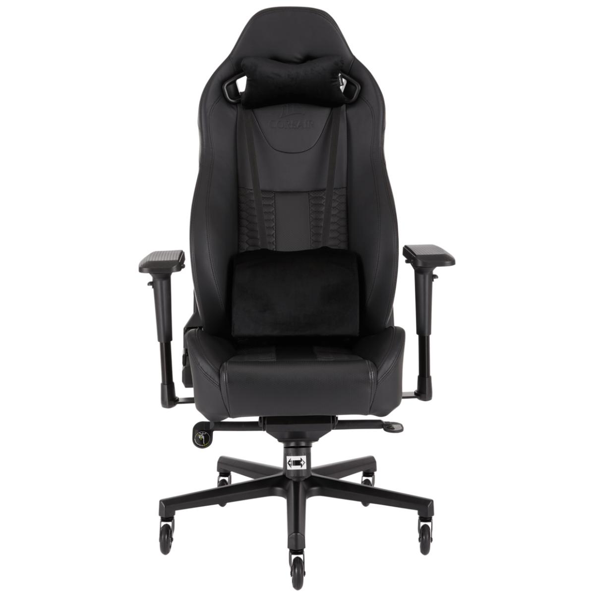 Corsair T2 ROAD WARRIOR Adjustable MicroFiber Gaming Chair For a Long Session (Black/Black) w/ 4D ArmRests & Steel Frame