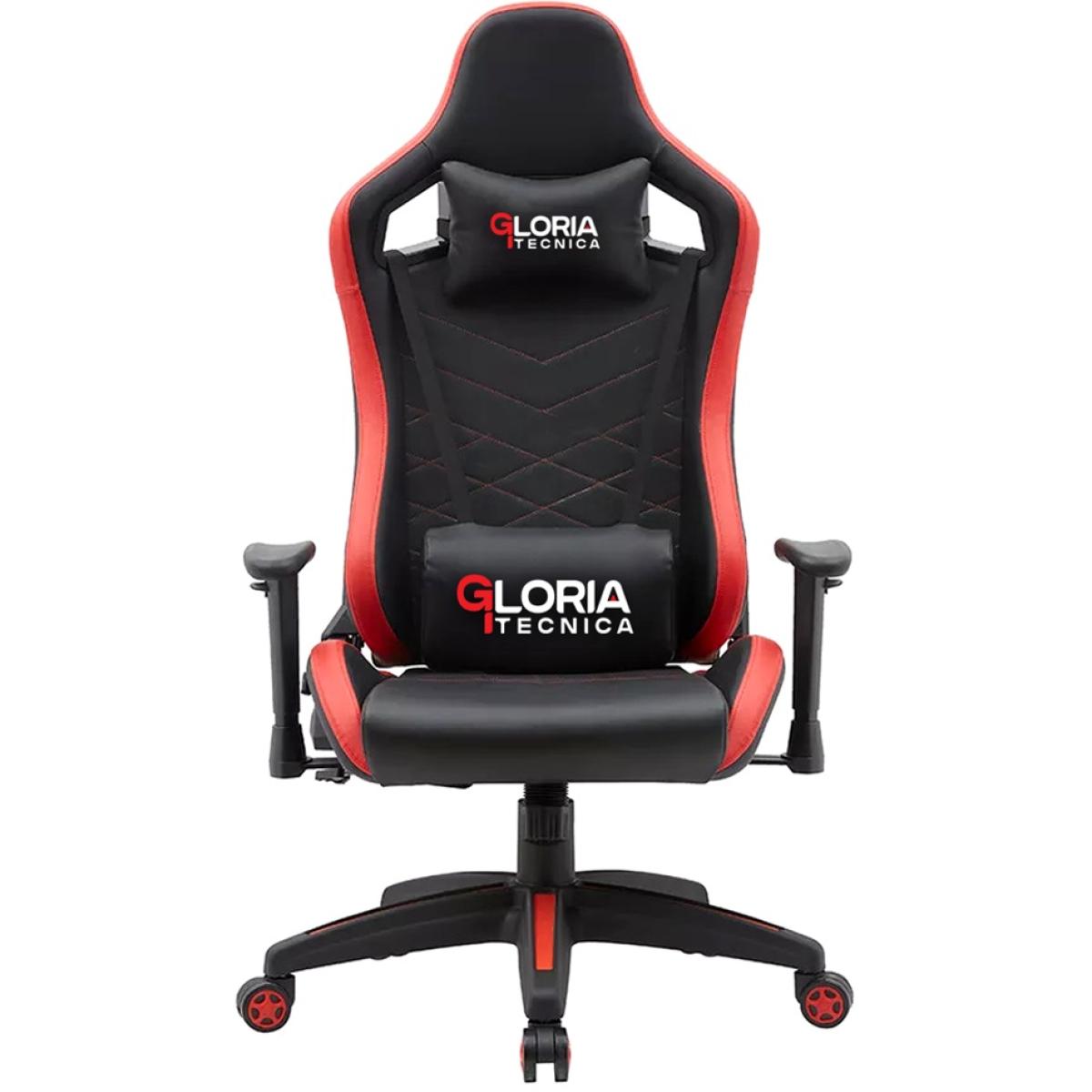 GLORIA TECNICA FORMULA GT-675 Gaming Chair w/ High-Quality Memory Foam, Metal Frame, Racing Esport Ergonomic Design, Premium Waterproof & Soft PU Leather, Adjustable Headrest & Armrest, 90 ° To 155 ° Reclining, Lumbar & Neck Pillows