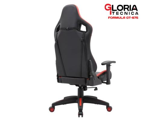 GLORIA TECNICA FORMULA GT-675 Gaming Chair w/ High-Quality Memory Foam, Metal Frame, Racing Esport Ergonomic Design, Premium Waterproof & Soft PU Leather, Adjustable Headrest & Armrest, 90 ° To 155 ° Reclining, Lumbar & Neck Pillows