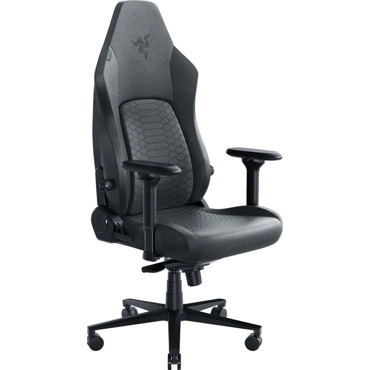 Razer Iskur V2 (Gray) Fabric Ergonomic Gaming Chair w/ High Density Foam Cushions, 4D Armrests, Fully Adjustable Lumbar Curve, Up To 136kg Max Weight & Up to 152° Recline
