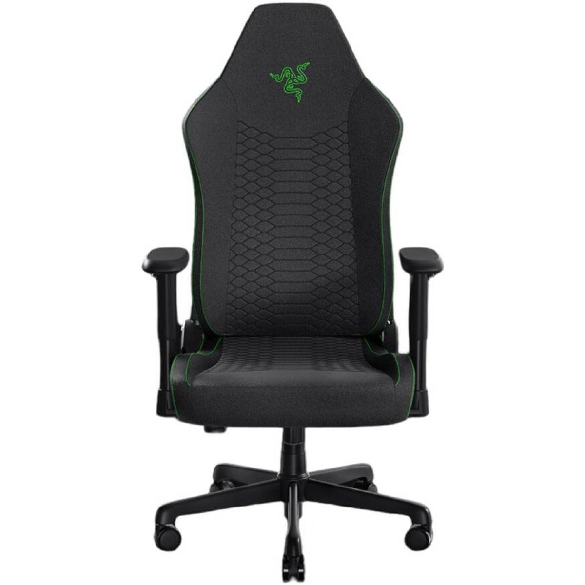 Razer Iskur V2 X (Black) Fabric Ergonomic Gaming Chair w/ High Density Foam Cushions, 2D Armrests, Wide Seat Base, Built-in Lumbar Support, Up To 136kg Max Weight & Up to 152° Recline