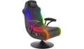 X-Rocker Monsoon RGB 4.1 Audio Pedestal Gaming Chair, 4.1 Surround Sound Light Up Gaming Seat w/ 30 Neo Motion RGB Settings, Bluetooth Wireless Speakers, Subwoofer and Vibration, Padded Armrests Faux Leather - BLACK