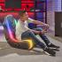 X-Rocker Orbit RGB 2.0 Floor Rocker, 2.0 Speaker System, Ergonomic Comfort, Adjustable Seating, Stunning Faux Leather, X-Cool Foam Interior, Compact and Foldable w/ Neo Motion