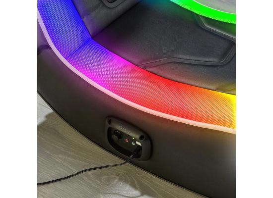 X-Rocker Orbit RGB 2.0 Floor Rocker, 2.0 Speaker System, Ergonomic Comfort, Adjustable Seating, Stunning Faux Leather, X-Cool Foam Interior, Compact and Foldable w/ Neo Motion