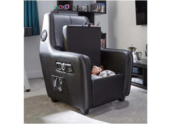 X-Rocker Premier Maxx RGB 4.1 Audio Gaming Armchair, Gaming Chair with Ottoman Storage for Ultimate Gaming Set Up. 4 Speakers 1 Subwoofer, Neo Motion 30 RGB LED Lighting Options