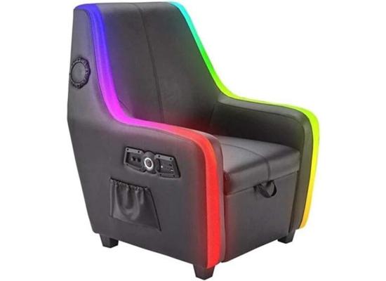 X-Rocker Premier Maxx RGB 4.1 Audio Gaming Armchair, Gaming Chair with Ottoman Storage for Ultimate Gaming Set Up. 4 Speakers 1 Subwoofer, Neo Motion 30 RGB LED Lighting Options