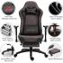 NOKAXUS Gaming Chair w/ Strong Metal Frame, High Density Foam, Leather, Reclining 90-180 Degrees, Footrest, 2D Armrest, Head Pillow & Waist (USB Massage Function) Cushion, Weight Load (100-160 Kg)  - Brown