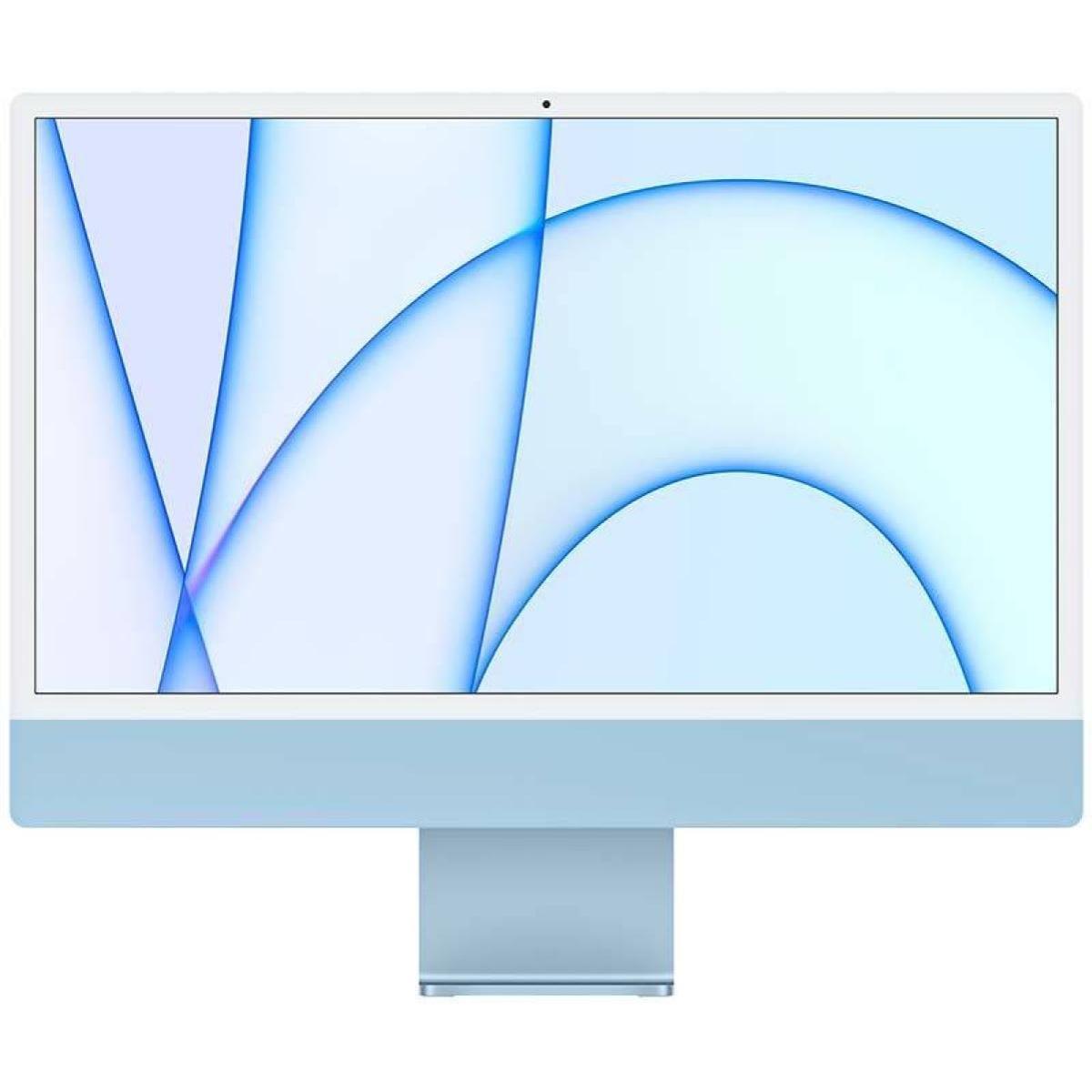 Apple iMac All-In-One Desktop // M1 Chip // 256 GB SSD // 8GB // 24" Retina 4.5K // 7-Core GPU // MJV93 (2021) - Blue