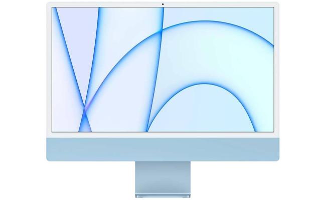 Apple iMac All-In-One Desktop // M1 Chip // 256 GB SSD // 8GB // 24" Retina 4.5K // 7-Core GPU // MJV93 (2021) - Blue