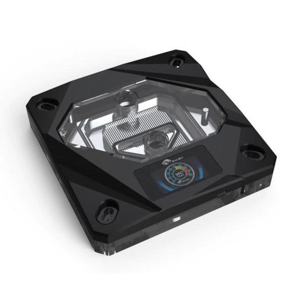 Bykski CPU-FIRE-ON-I CPU Water Cooling Block w/ Temp Digital Display - Black w/ 5v Addressable RGB (RBW) (LGA 115x / 20xx)