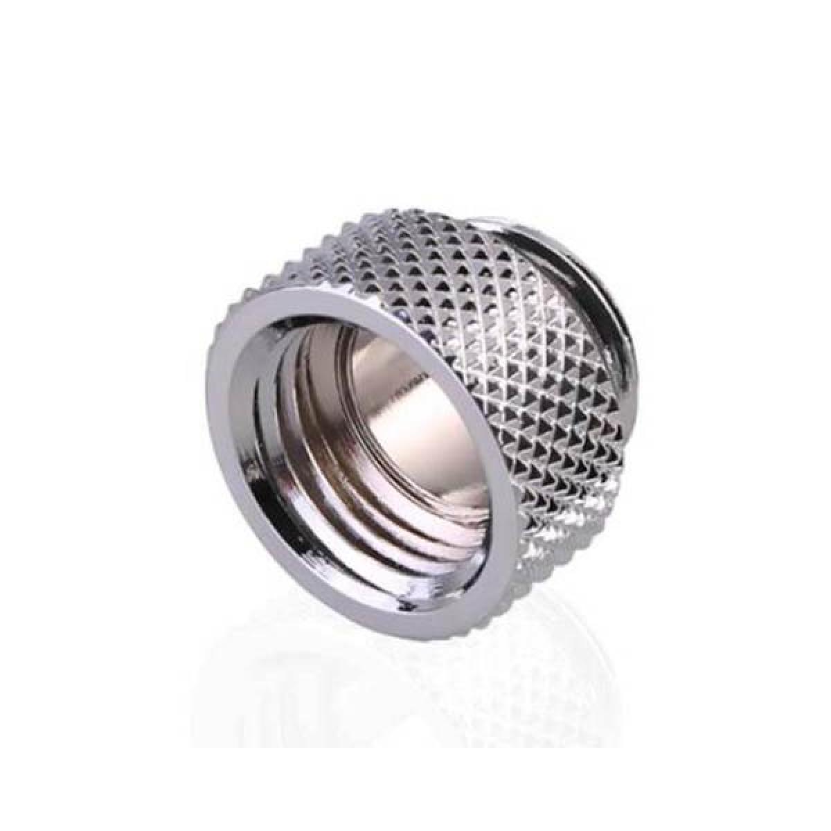 Bykski G 1/4in. Male/Female Extension Coupler, Fine Diamond 7.5mm Pattern Extension G1/4 Internal Thread, Silver (B-EXJ-7.5)