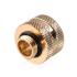 Bykski Rigid, Fine diamond pattern hard tube fast screw G1/4 thread 4 layer seal 16mm OD Fitting V2, Gold (B-HTJV2-L16)