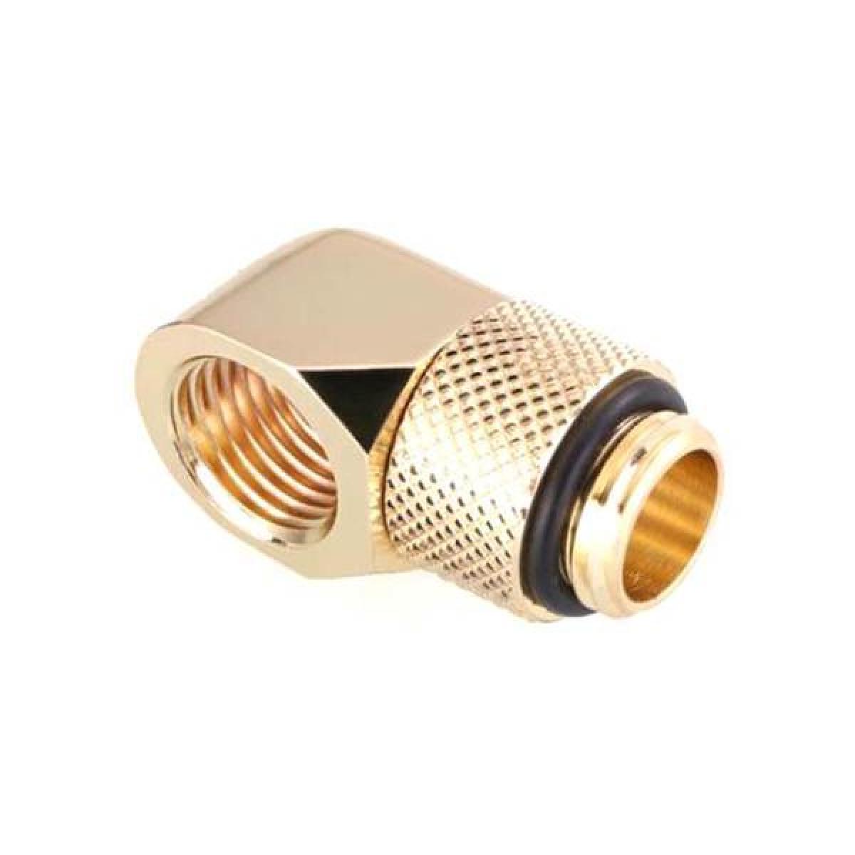 Bykski G 1/4in. Male to Female 90 Degree Rotary Elbow Fitting, Gold (B-RD90-X)