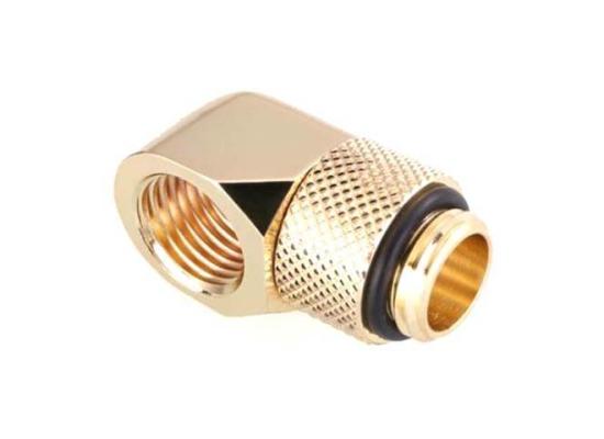 Bykski G 1/4in. Male to Female 90 Degree Rotary Elbow Fitting, Gold (B-RD90-X)