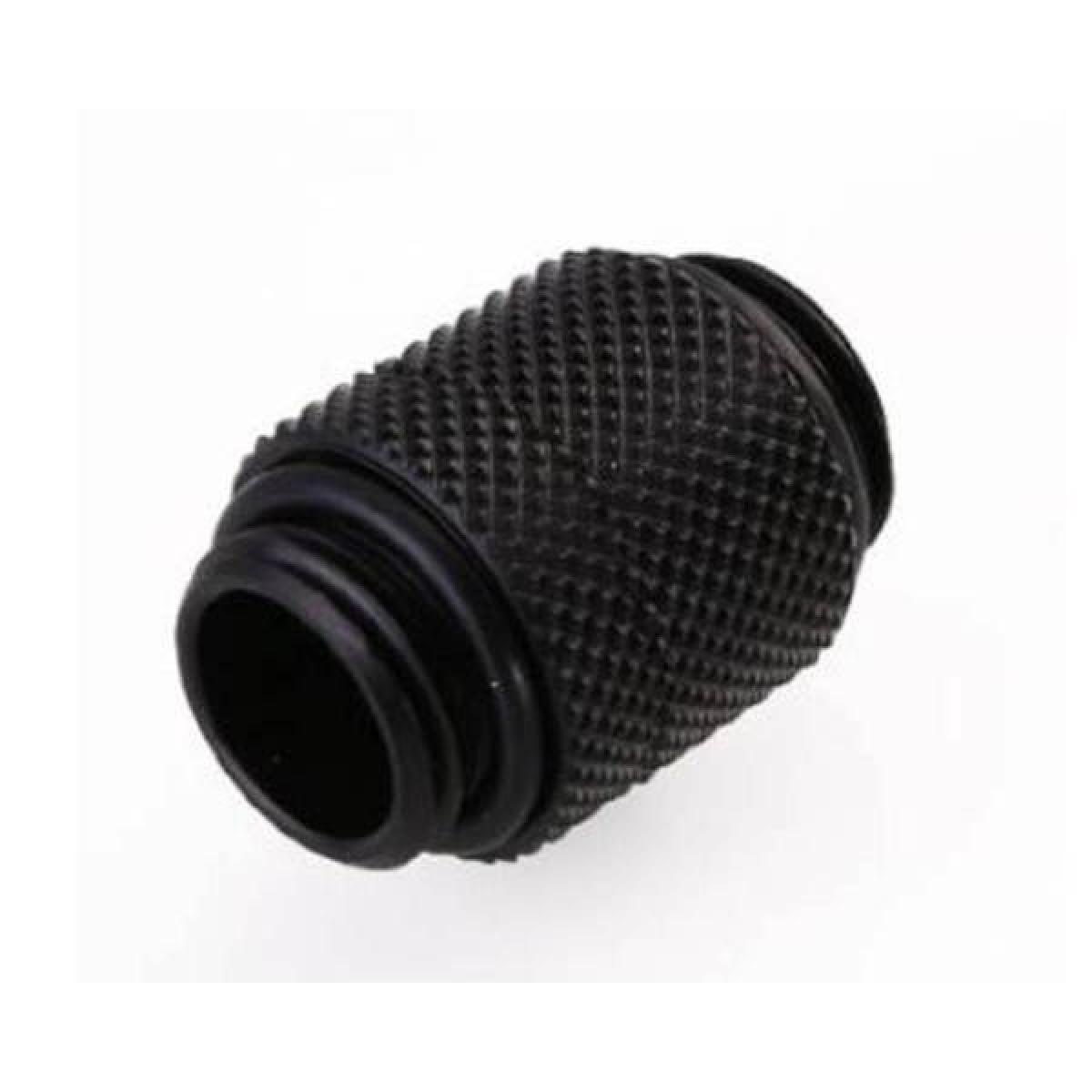 Bykski G1/4 Dual Male Rotary Extension Coupler, Fine Diamond Pattern Rotary Pair Wire Double External G1/4 Thread, Black (B-DTSO-S)