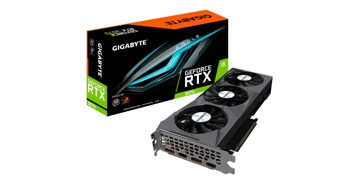 GIGABYTE GeForce RTX 3070 Eagle, 3X WINDFORCE Fans 8GB,GDDR6 - Graphics ...