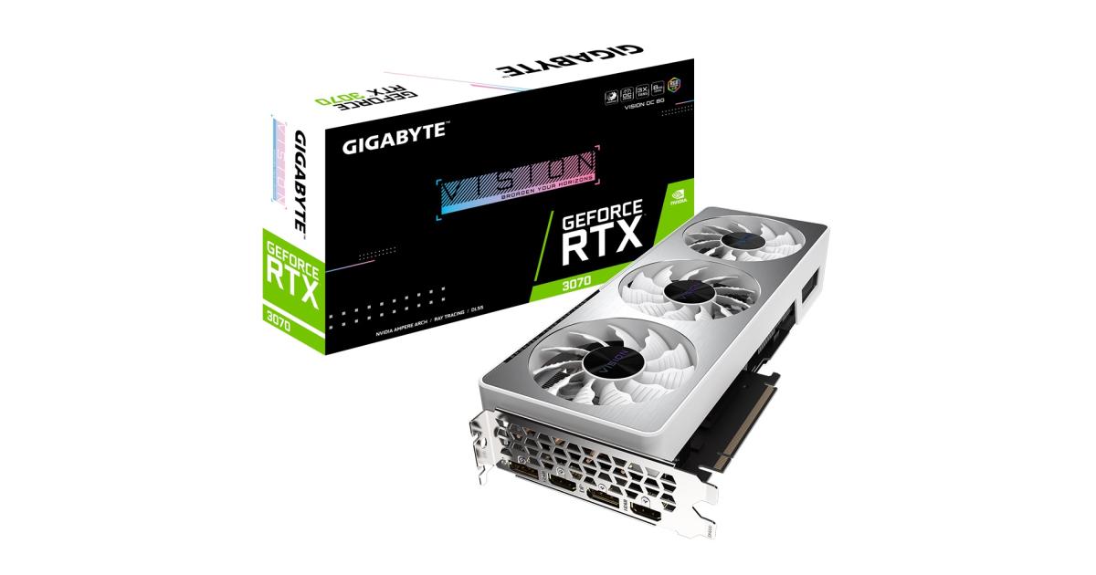 Gigabyte GeForce RTX™ 3070 VISION OC 8GB GDDR6 (LHR) - Graphics Card ...