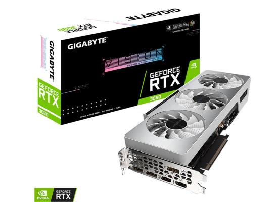 GIGABYTE GeForce RTX 3080 Vision OC 10G Graphics Card, 3X WINDFORCE Fans, GDDR6X, Graphics Card (LHR)