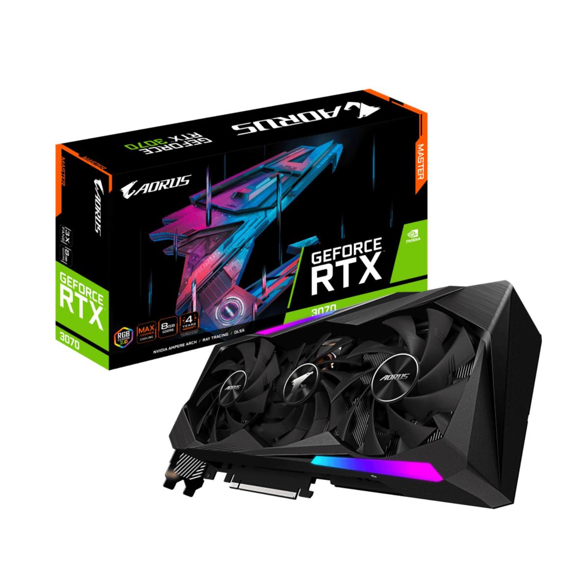 GIGABYTE AORUS GeForce RTX™ 3070 MASTER 8G GDDR6 (LHR) - Graphics Card
