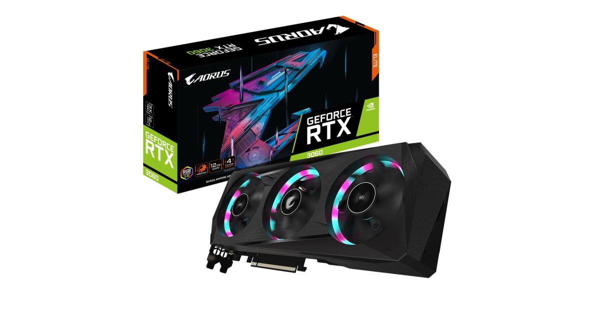 GIGABYTE AORUS GeForce RTX 3060 ELITE 12G GDDR6 - Graphics Card | AORUS ...