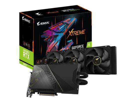 GIGABYTE AORUS GeForce RTX 3090 Ti XTREME WATERFORCE 24G W/ All-In-One 360mm Cooling System-Graphics Card