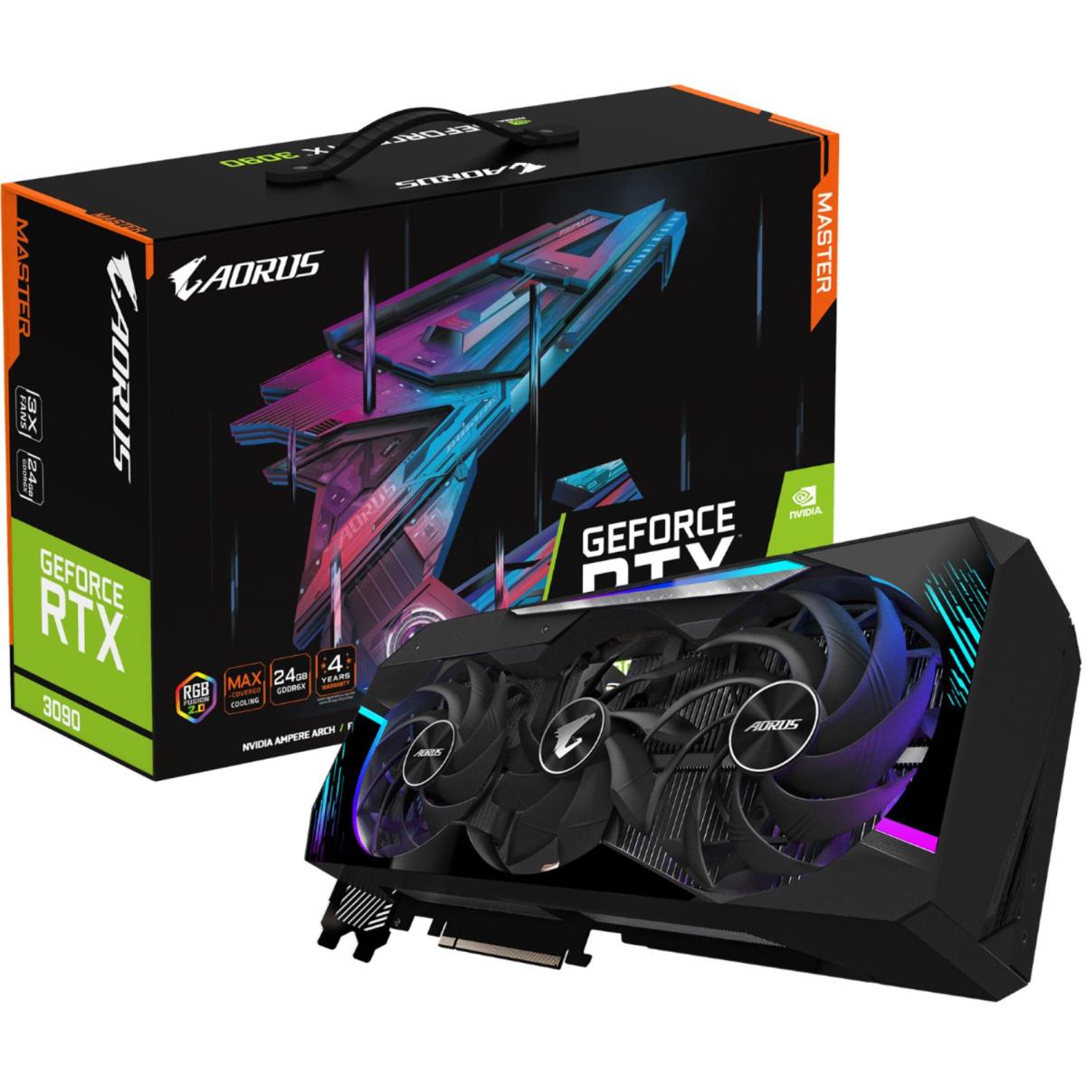 GIGABYTE AORUS GeForce RTX 3090 MASTER 24G GDDR6X - Graphics Card
