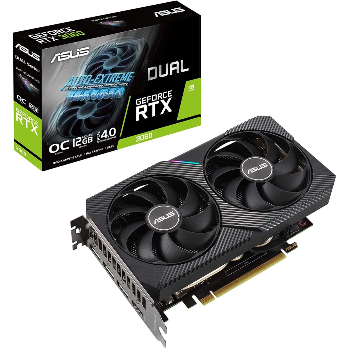 ASUS Dual GeForce RTX 3060 OC GDDR6 12GB - Graphics Card