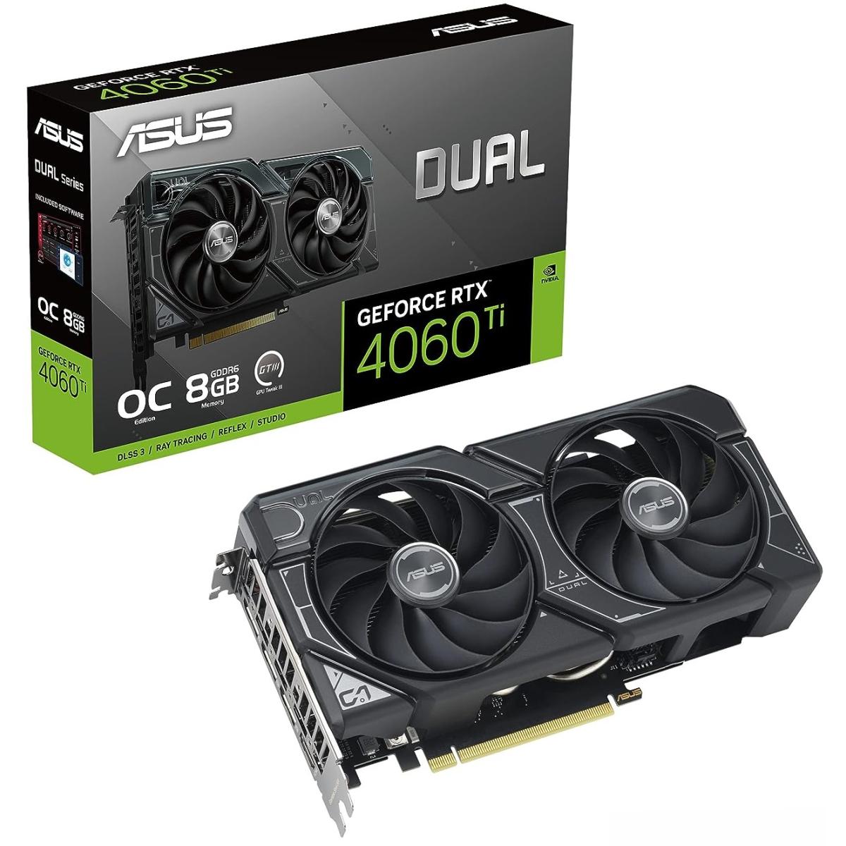 ASUS Dual GeForce RTX 4060 Ti OC Edition 8GB GDDR6 - Graphics Card