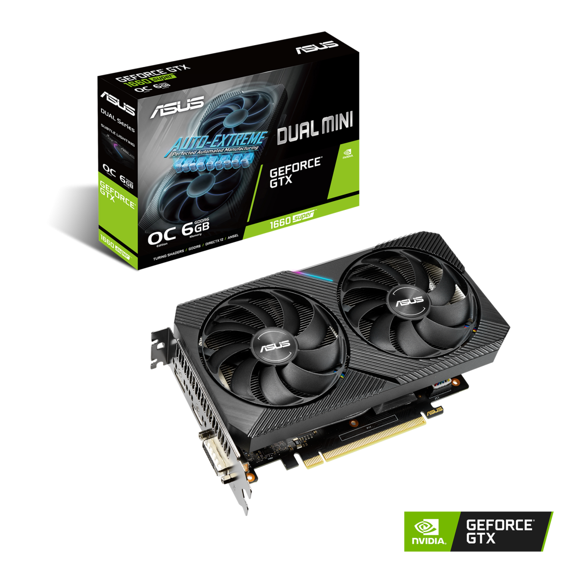 ASUS NVIDIA GeForce GTX 1660 SUPER 6GB DUAL MINI OC Edition - Graphics Card