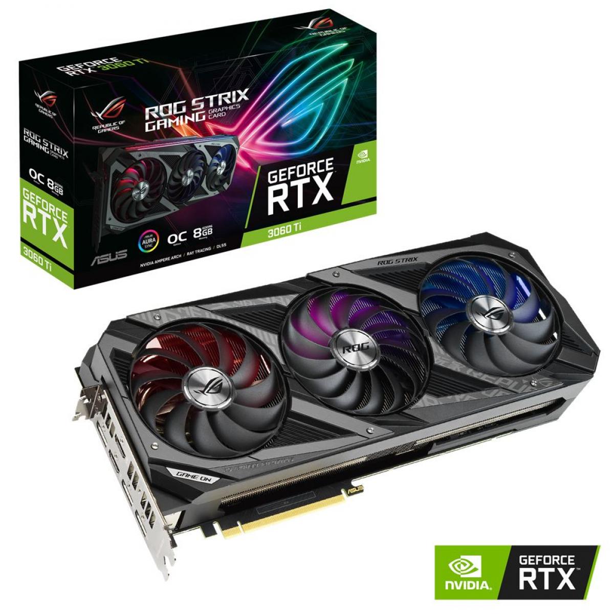 ASUS ROG STRIX GeForce RTX 3060 Ti OC GDDR6 8GB (LHR) - Graphics Card