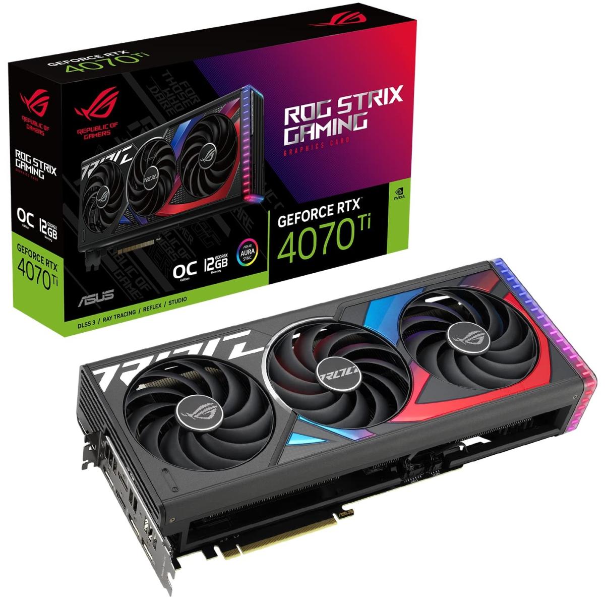 ASUS ROG Strix GeForce RTX 4070Ti 12GB GDDR6X OC Edition - Graphics Card