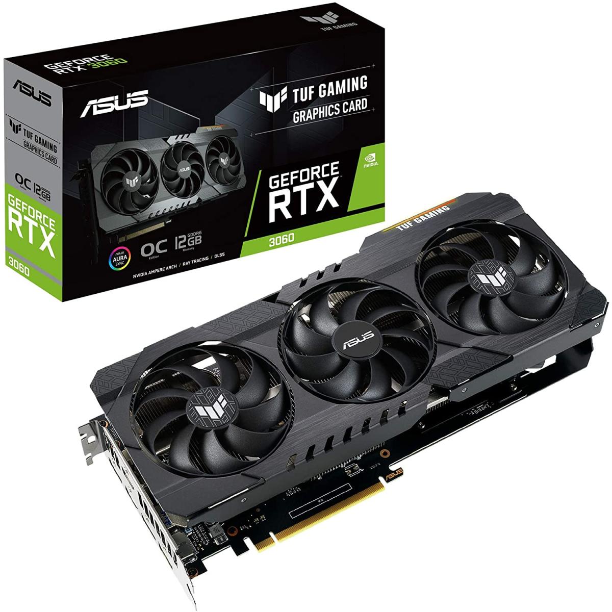 ASUS TUF Gaming GeForce RTX 3060 12GB GDDR6 OC Edition - Graphics Card