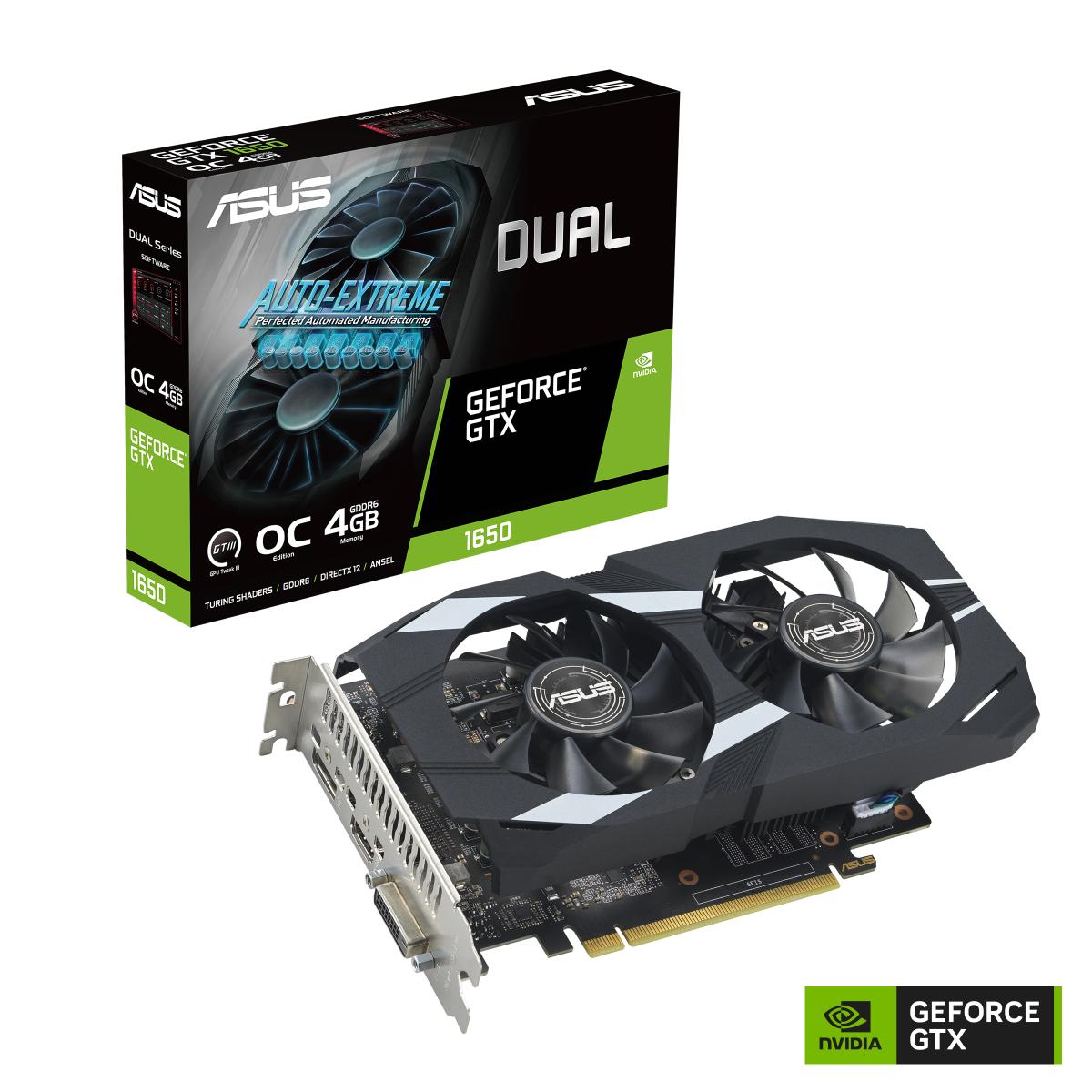ASUS Dual GeForce GTX 1650 OC Edition 4GB GDDR6 EVO - Graphics Card