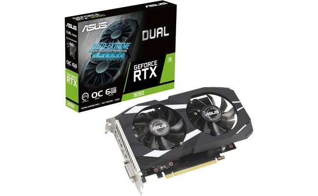 ASUS Dual GeForce RTX 3050 OC Edition 6GB GDDR6 - Graphics Card (No Power Connectors)