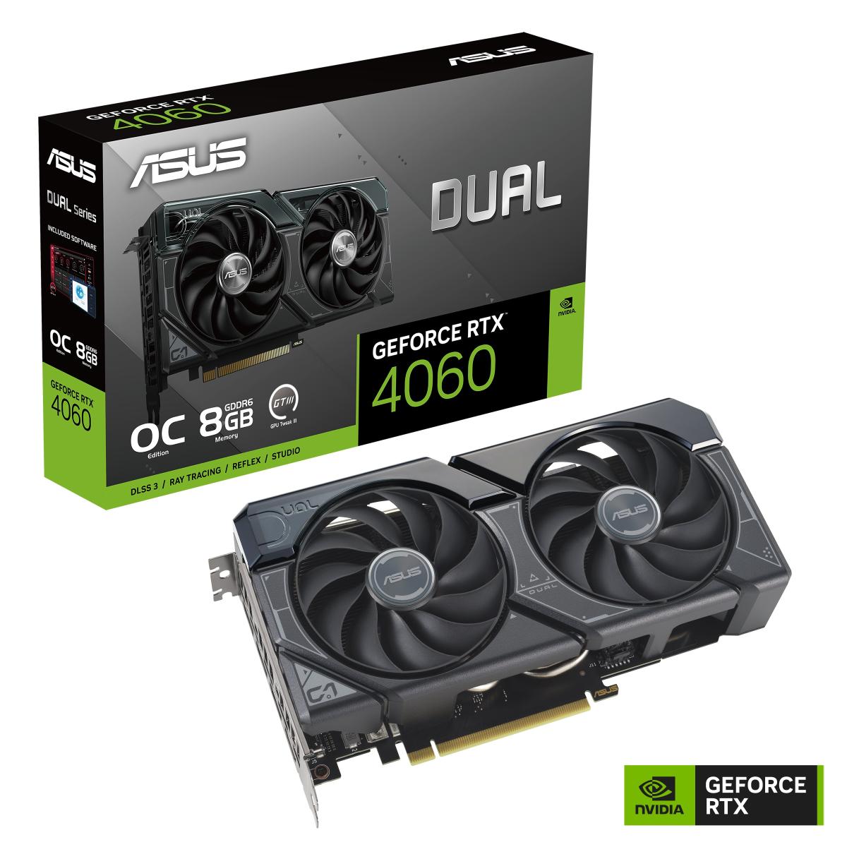 ASUS Dual GeForce RTX 4060 EVO OC Edition 8GB GDDR6 - Graphics Card