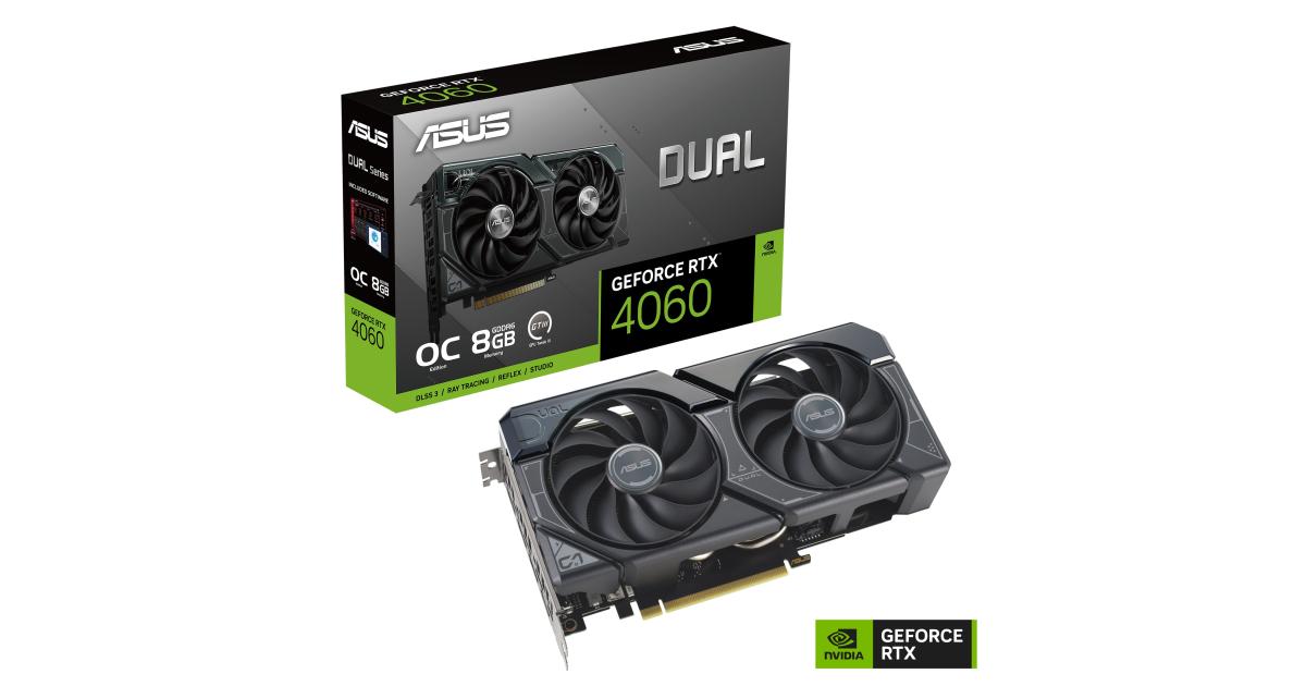 ASUS Dual GeForce RTX 4060 EVO OC Edition 8GB GDDR6 ASUS Dual GeForce RTX 4060 EVO OC Edition 8GB GDDR6