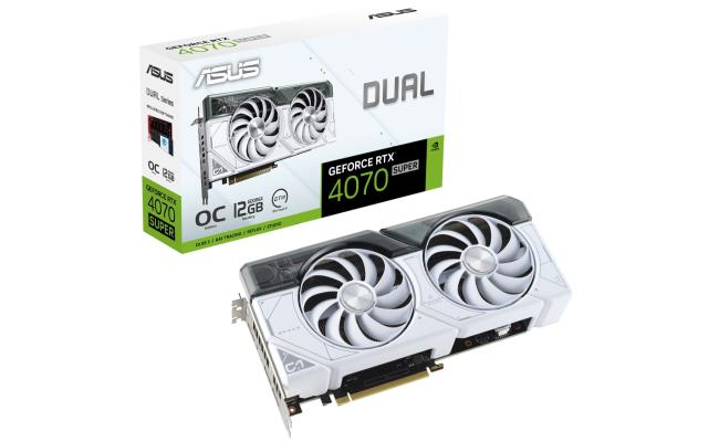 ASUS Dual GeForce RTX 4070 SUPER White OC Edition 12GB GDDR6X - Graphics Card