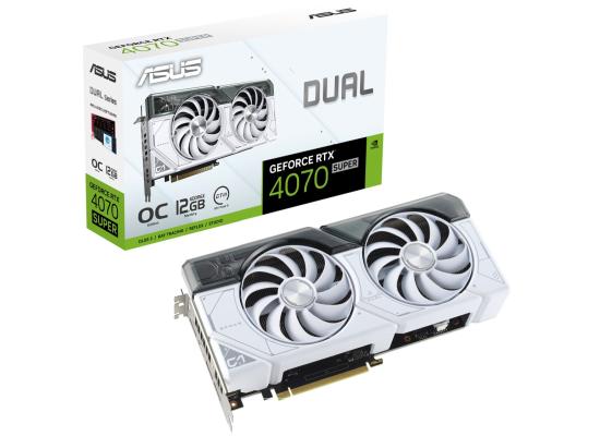 ASUS Dual GeForce RTX 4070 SUPER White OC Edition 12GB GDDR6X - Graphics Card
