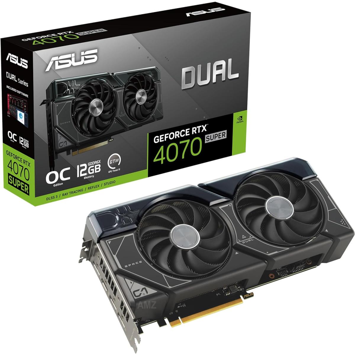 ASUS Dual GeForce RTX 4070 SUPER OC Edition 12GB GDDR6X - Graphics Card