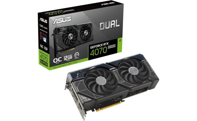 ASUS Dual GeForce RTX 4070 SUPER OC Edition 12GB GDDR6X - Graphics Card