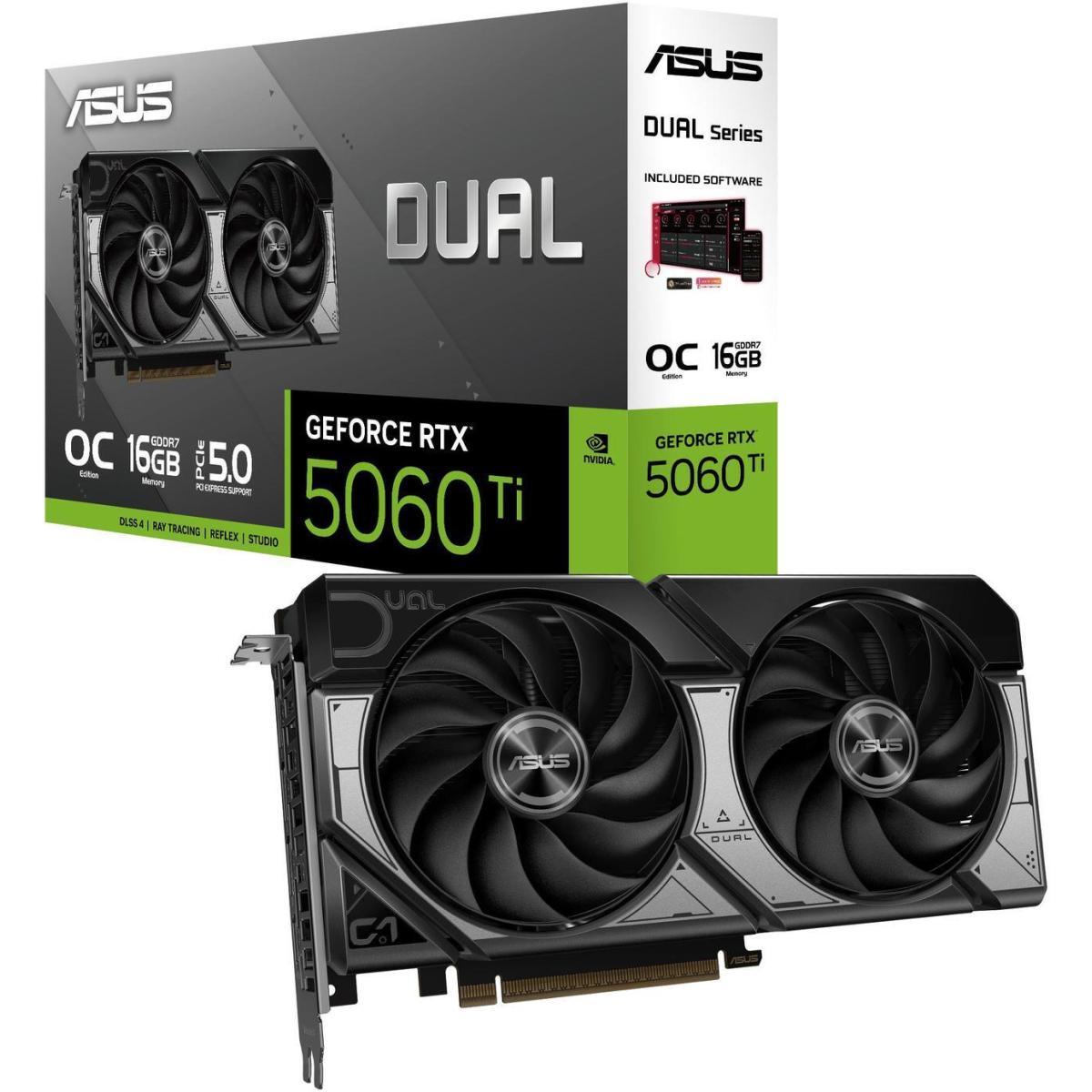 ASUS Dual GeForce RTX 5060 Ti OC Edition 16GB GDDR7 - Graphics Card